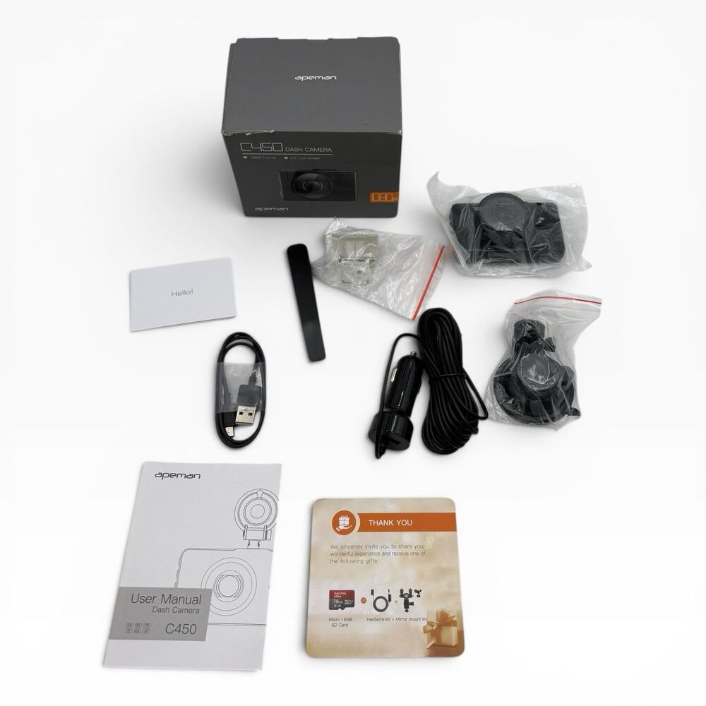 APEMAN C450 1080p Dash Camera with 3 inch LCD Screen